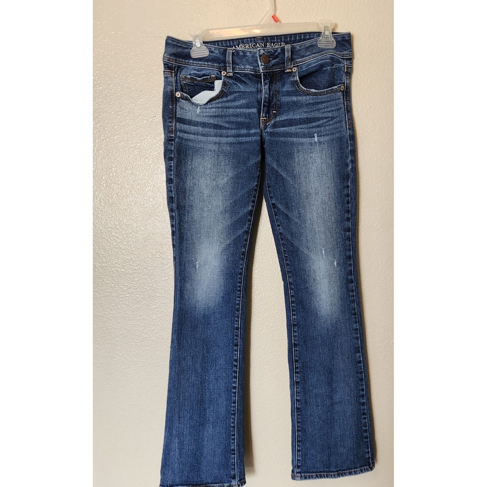 American Eagle Kick Boot Stretch Jeans Womens 6 Regular Medium Wash Bootcut